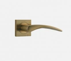 IVER DOOR LEVER OXFORD SQUARE ROSE BACKPLATE Door Handles & Levers