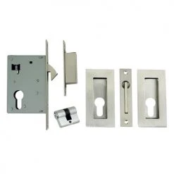 ZANDA SQUARE SLIDING DOOR EURO LOCK KIT