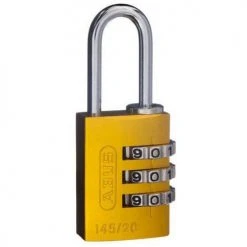 ABUS 3-WHEEL 20MM COMBINATION ALUMINIUM PADLOCK 145/20 VARIOUS COLOURS 13 ABUS 3-WHEEL 20MM COMBINATION ALUMINIUM PADLOCK 145/20 VARIOUS COLOURS