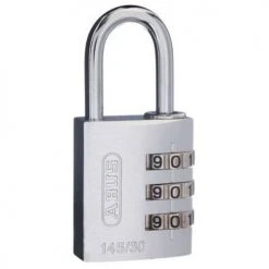 ABUS 3-WHEEL 30MM COMBINATION ALUMINIUM PADLOCK 145/30 VARIOUS COLOURS