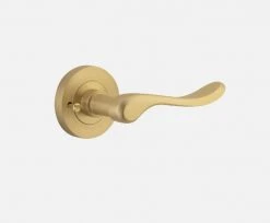 IVER DOOR LEVER STIRLING ROUND ROSE BACKPLATE Door Handles & Levers