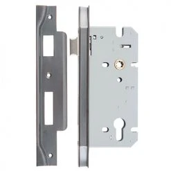 IVER MORTICE LOCK EURO REBATED 85MM