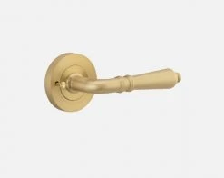 IVER DOOR LEVER SARLAT ROUND ROSE PAIR Door Handles & Levers