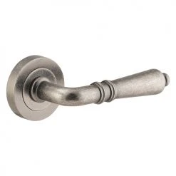 IVER DOOR LEVER SARLAT ROUND ROSE PAIR Door Handles & Levers