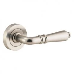 IVER DOOR LEVER SARLAT ROUND ROSE PAIR Door Handles & Levers