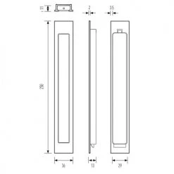 Flush Pulls HALLIDAY AND BAILLIE FLUSH PULL HB665
