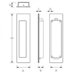 HALLIDAY AND BAILLIE FLUSH PULL HB675 Flush Pulls 6 HALLIDAY AND BAILLIE FLUSH PULL HB675 Flush Pulls