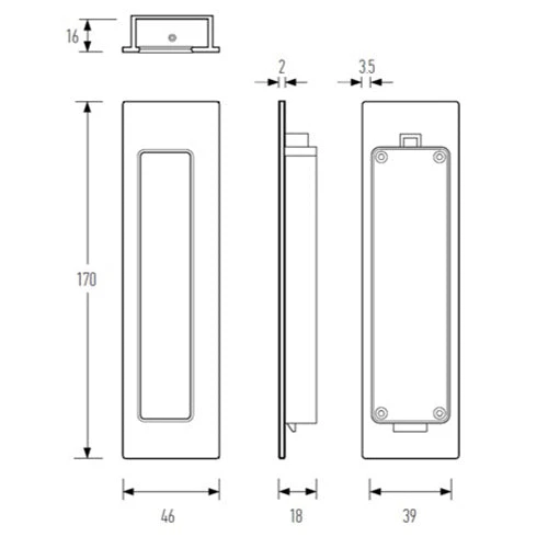 HALLIDAY AND BAILLIE FLUSH PULL HB675 Flush Pulls 3 HALLIDAY AND BAILLIE FLUSH PULL HB675 Flush Pulls