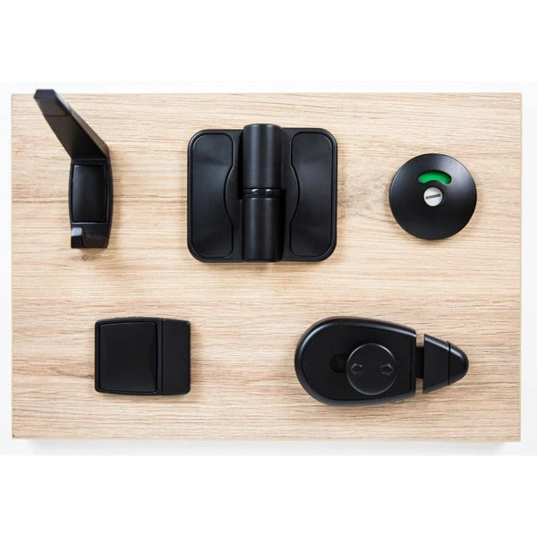 METLAM MODA RANGE TOILET PARTITION HARDWARE KIT 1 METLAM MODA RANGE TOILET PARTITION HARDWARE KIT