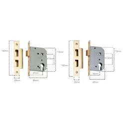 TRADCO EURO MORTICE LOCK (47.5MM PITCH) Entrance Sets