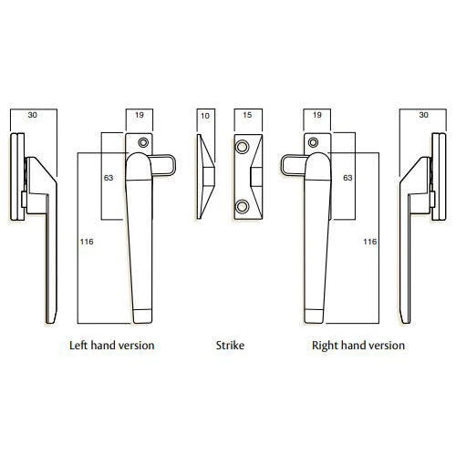 Locking Solutions WHITCO SERIES 25 WINDOW LOCKABLE FASTENER 7 Locking Solutions WHITCO SERIES 25 WINDOW LOCKABLE FASTENER