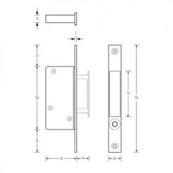HALLIDAY AND BAILLIE PUSH BUTTON EDGE PULL HB680 Flush Pulls