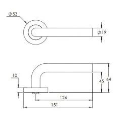 MADINOZ URBAN ROUND ROSE LEVERSET MDZ L45T