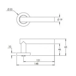 MADINOZ URBAN ROUND ROSE LEVERSET MDZ L55T