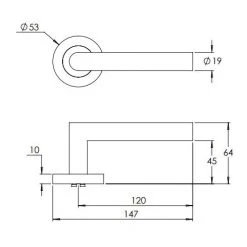 MADINOZ URBAN ROUND ROSE LEVERSET MDZ L80T Handles & Hardware