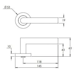 MADINOZ URBAN ROUND ROSE LEVERSET MDZ L85T Handles & Hardware