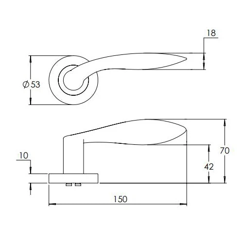 Handles & Hardware MADINOZ VISION ROUND ROSE LEVERSET MDZ888-6 3 Handles & Hardware MADINOZ VISION ROUND ROSE LEVERSET MDZ888-6
