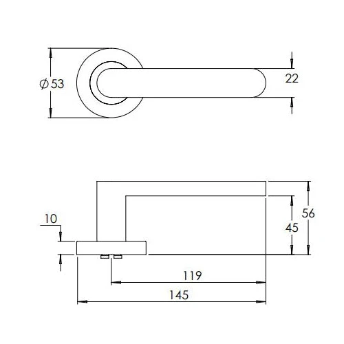 Handles & Hardware MADINOZ VISION ROUND ROSE LEVERSET MDZ888-9 3 Handles & Hardware MADINOZ VISION ROUND ROSE LEVERSET MDZ888-9